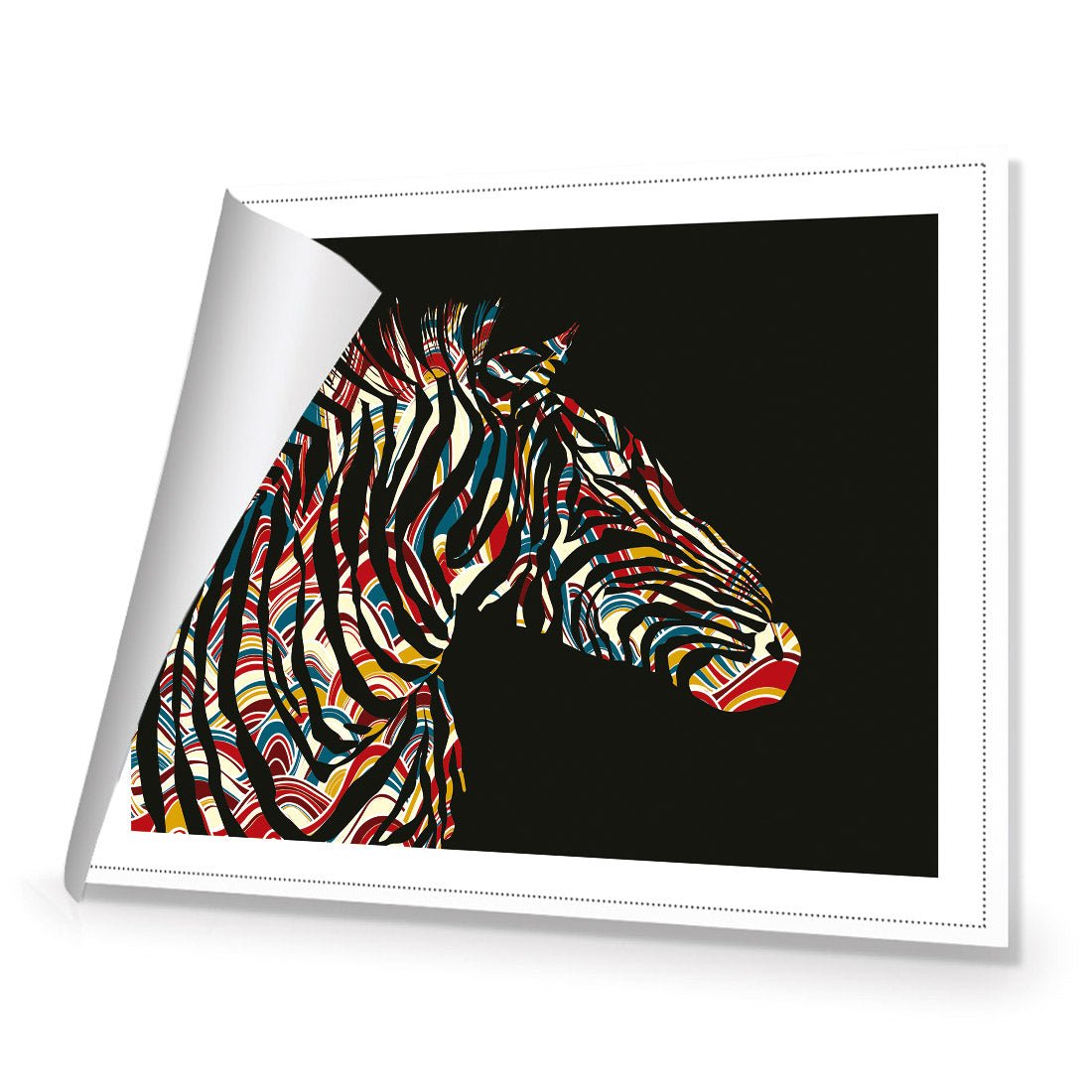 Silhouette Zebra - Wall Art Designs - 1856_AR_H WAD_CP - MPY - 260 - M - R_45x30_NONE