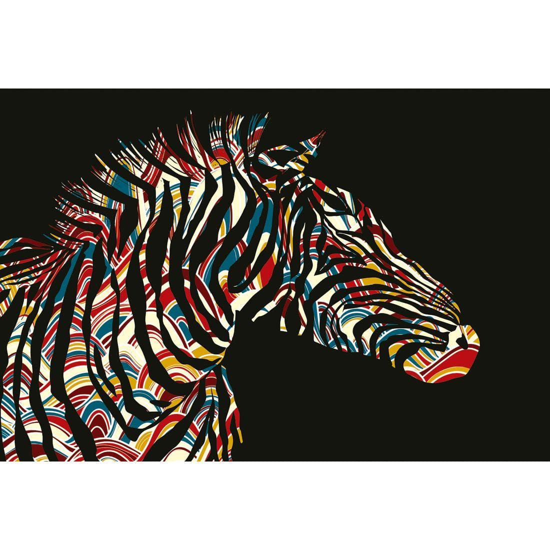 Silhouette Zebra - Wall Art Designs - 1856_AR_H WAD_CP - MPY - 260 - M - S - S_45x30_NONE