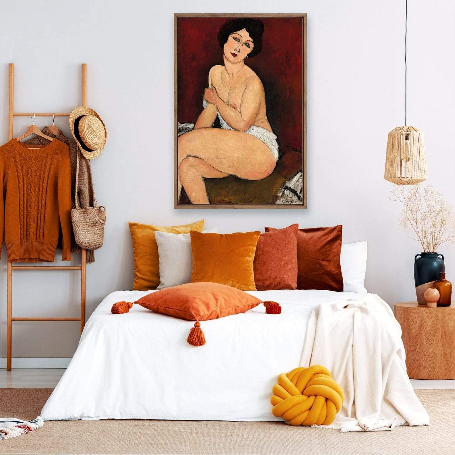 Sitting Nude By Modigliani - Wall Art Designs - 3397_AR_V WAD_CP - MPY - 260 - M - S - S_45x30_NONE