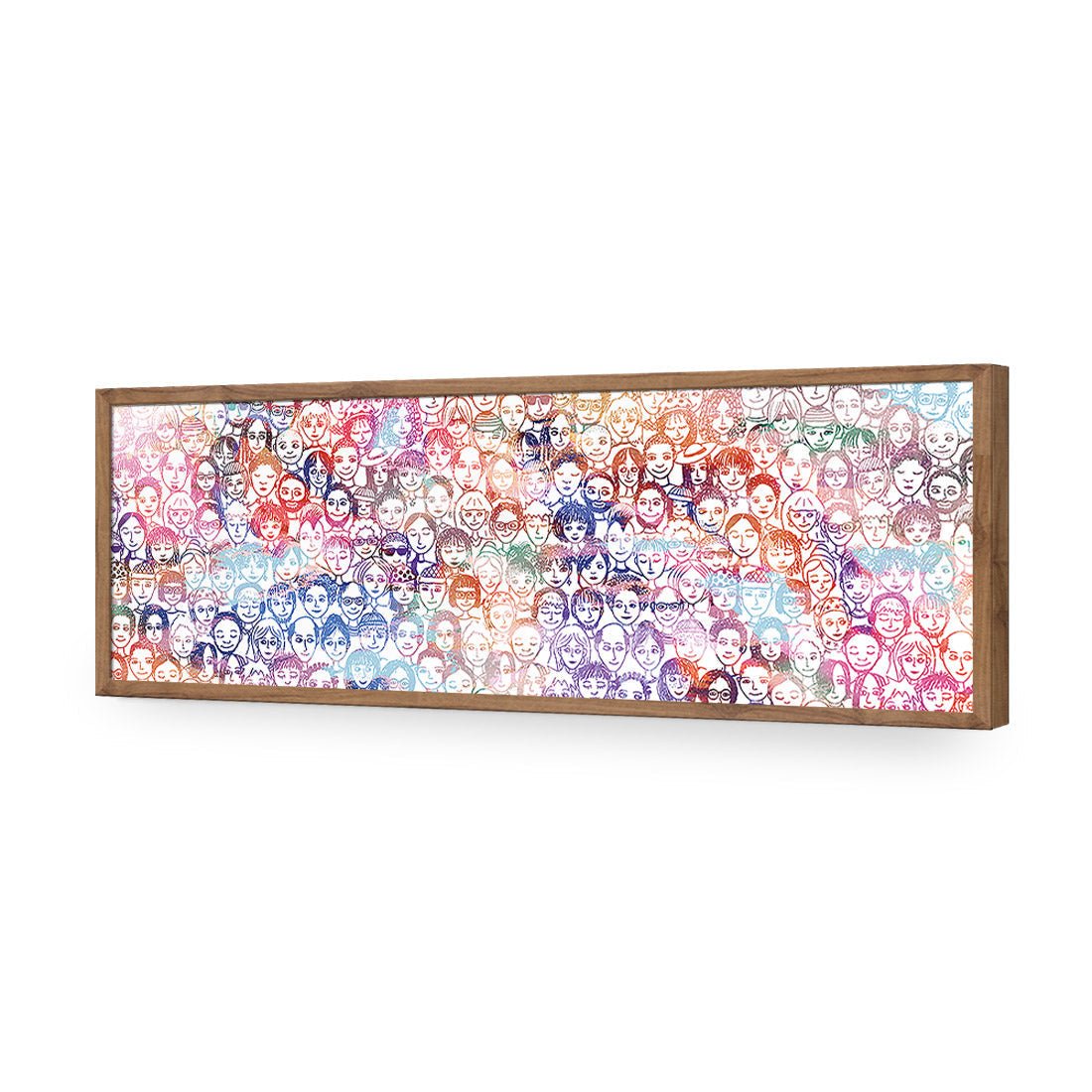 Sketch Faces, Rainbow (long) - Wall Art Designs - 152_CL_H WAD_AP - 030 - EDG_90x30_S - 2538 - NAT