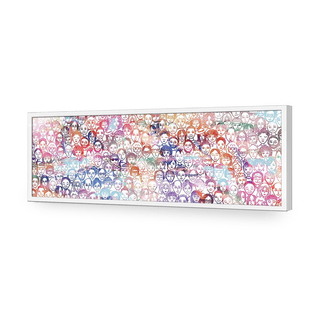 Sketch Faces, Rainbow (long) - Wall Art Designs - 152_CL_H WAD_AP - 030 - EDG_90x30_S - 2538 - WHT