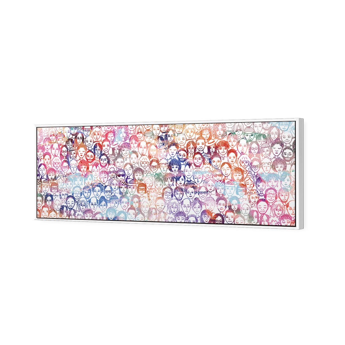 Sketch Faces, Rainbow (long) - Wall Art Designs - 152_CL_H WAD_CP - MPY - 260 - M - S - S_60x20_S - 1550 - WHT