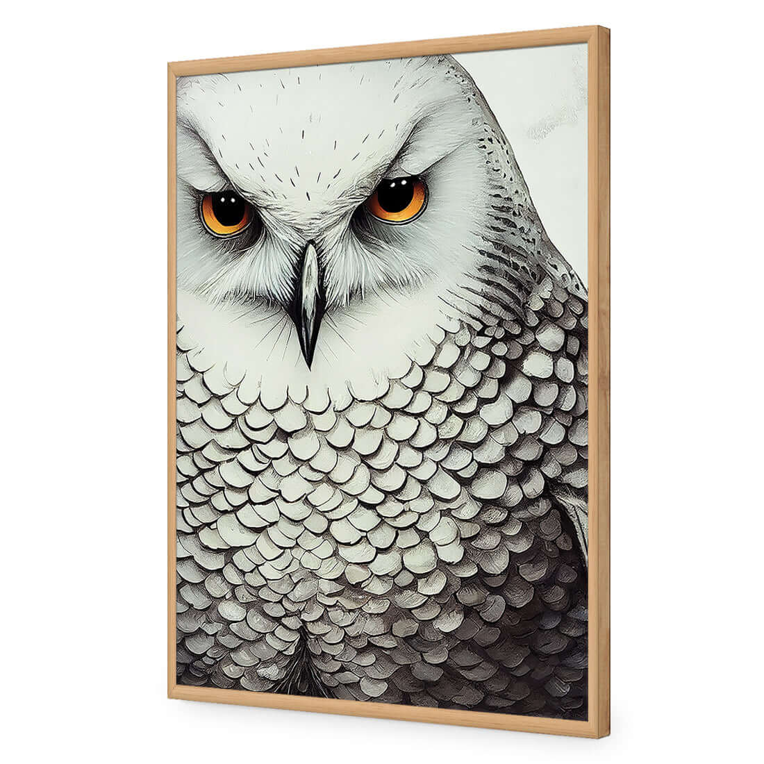 Snow Owl - Wall Art Designs - WH_1110_AR_V WAD_AP - 030 - EDG_45x30_S - 2538 - OAK