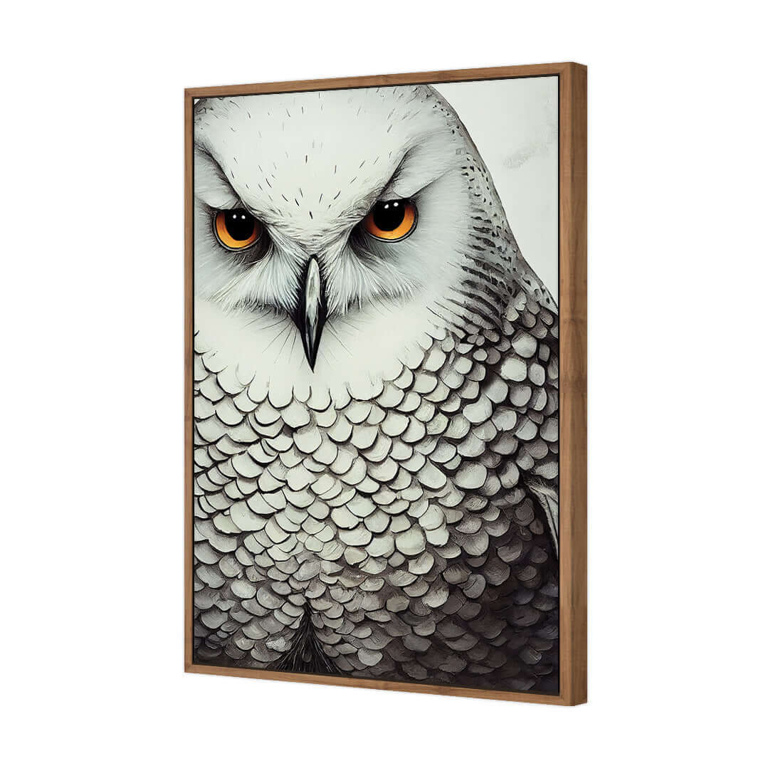 Snow Owl - Wall Art Designs - WH_1110_AR_V WAD_CP - MPY - 260 - M - S - S_45x30_S - 1550 - NAT