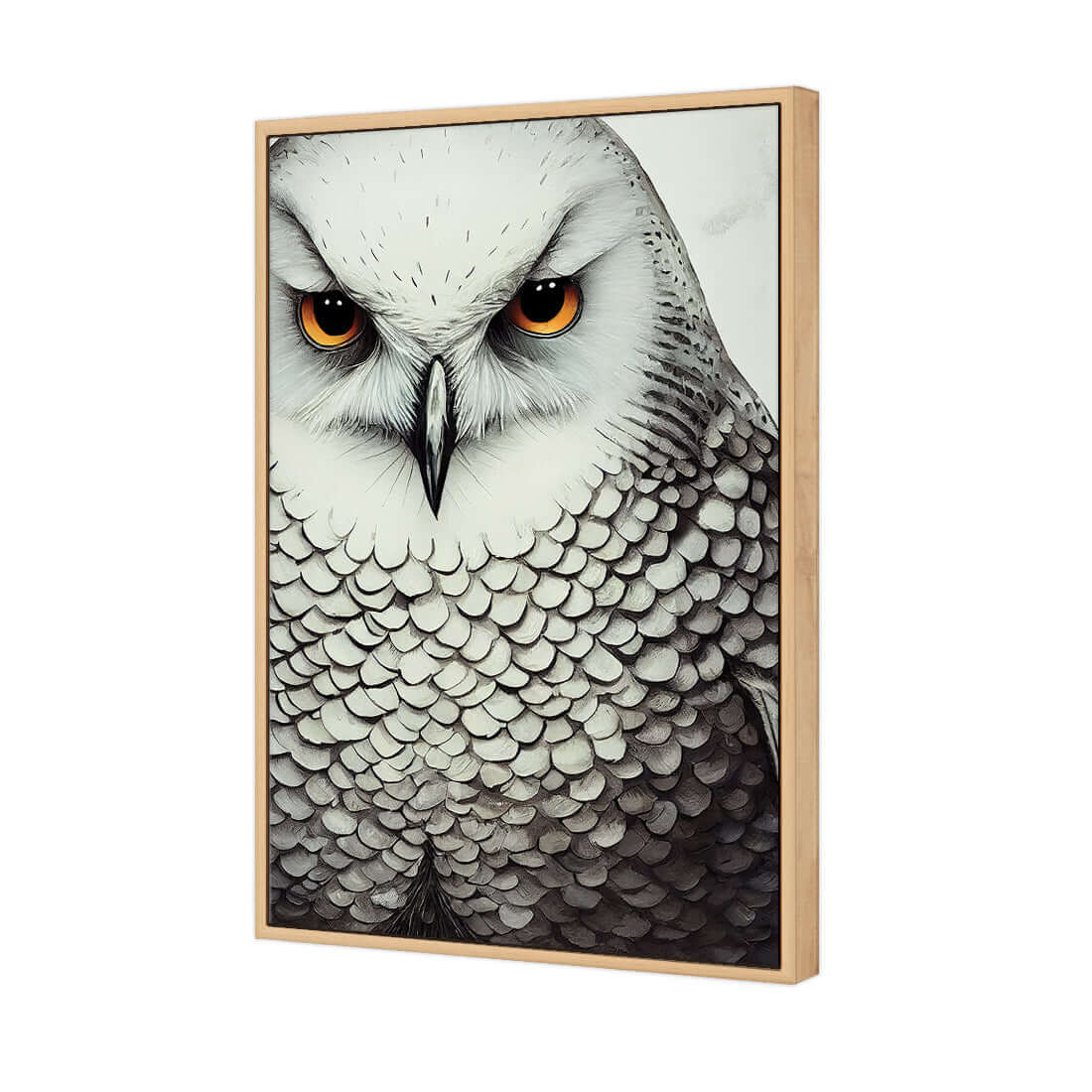 Snow Owl - Wall Art Designs - WH_1110_AR_V WAD_CP - MPY - 260 - M - S - S_45x30_S - 1550 - OAK