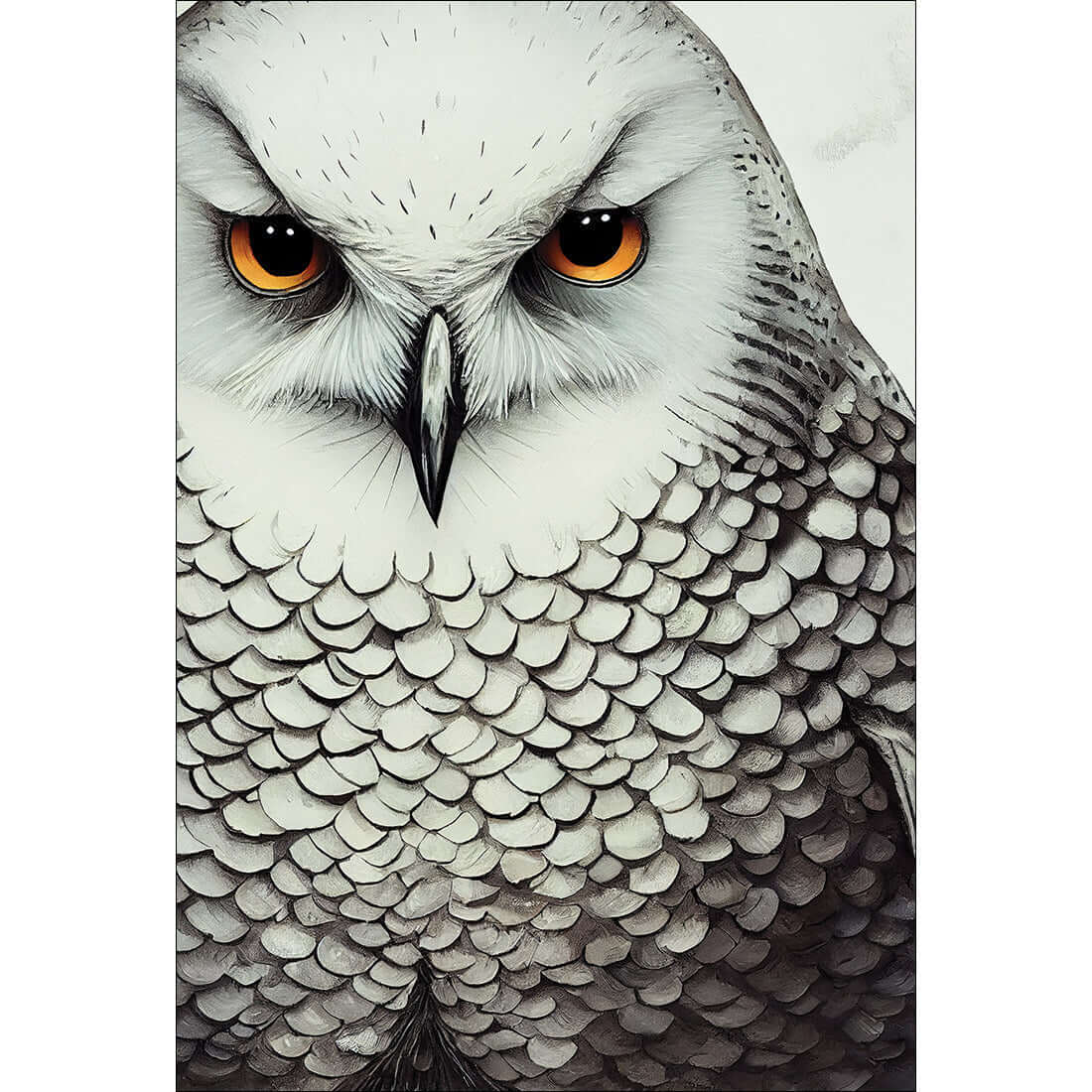 Snow Owl - Wall Art Designs - WH_1110_AR_V WAD_CP - MPY - 260 - M - S - S_45x30_NONE