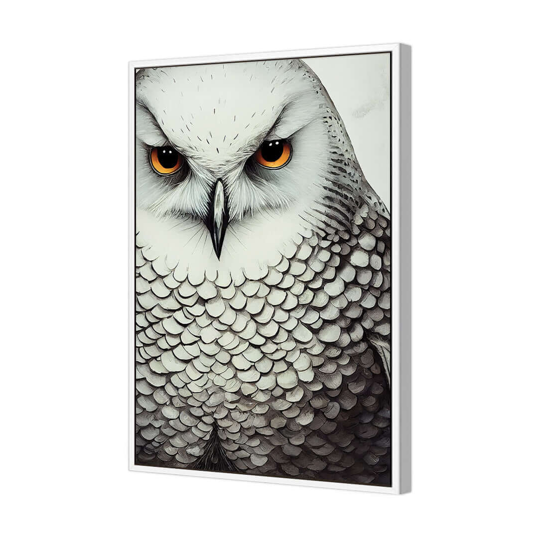 Snow Owl - Wall Art Designs - WH_1110_AR_V WAD_CP - MPY - 260 - M - S - S_45x30_S - 1550 - WHT