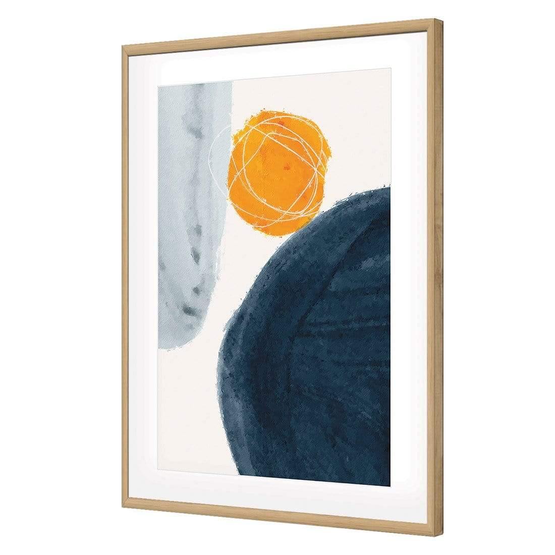 Spot The Orange I | Classic Acrylic | Flat Frame With Border | Oak