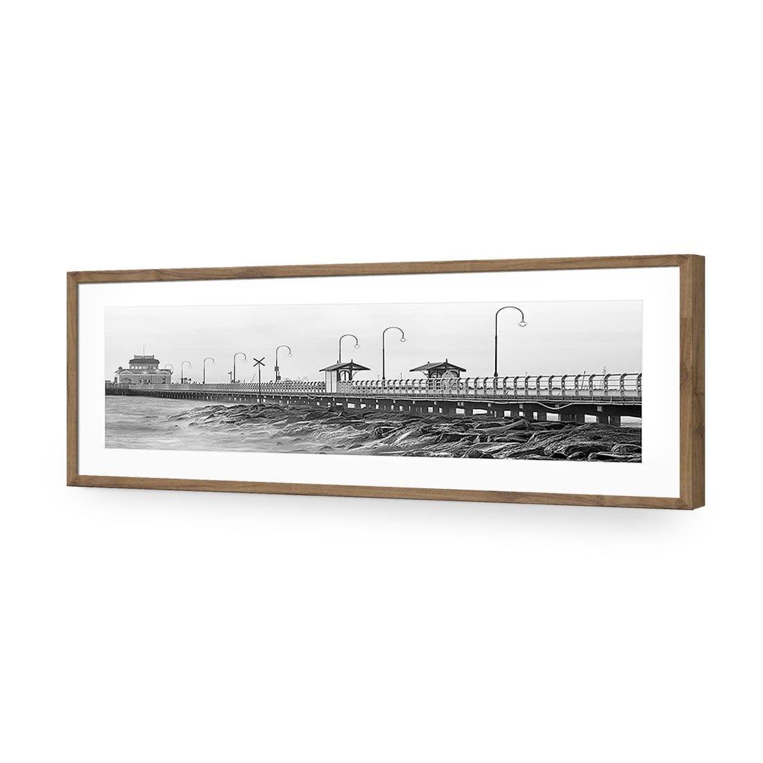 St Kilda Pier Sunset, Black and White (Long) - Wall Art Designs - 1238_BL_H WAD_AP - 030 - MAT_90x30_S - 2538 - NAT