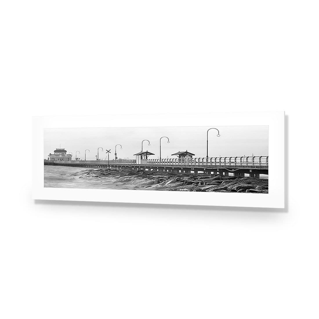 St Kilda Pier Sunset, Black and White (Long) - Wall Art Designs - 1238_BL_H WAD_AP - 030 - MAT_90x30_NONE