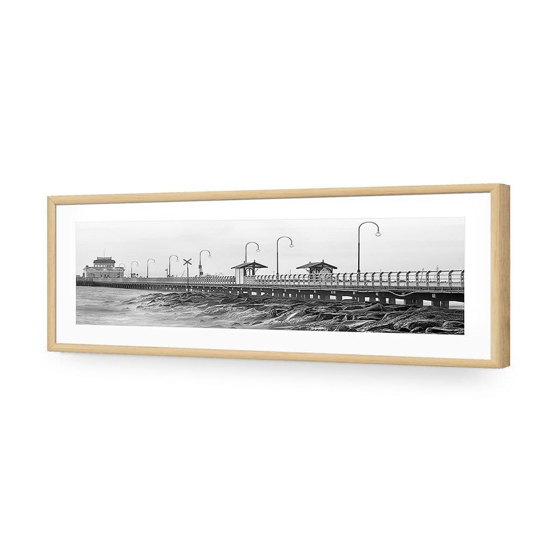 St Kilda Pier Sunset, Black and White (Long) - Wall Art Designs - 1238_BL_H WAD_AP - 030 - MAT_90x30_S - 2538 - OAK