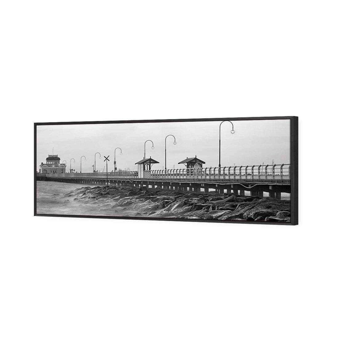 St Kilda Pier Sunset, Black and White (Long) - Wall Art Designs - 1238_BL_H WAD_CP - MPY - 260 - M - S - S_60x20_S - 1550 - BLK