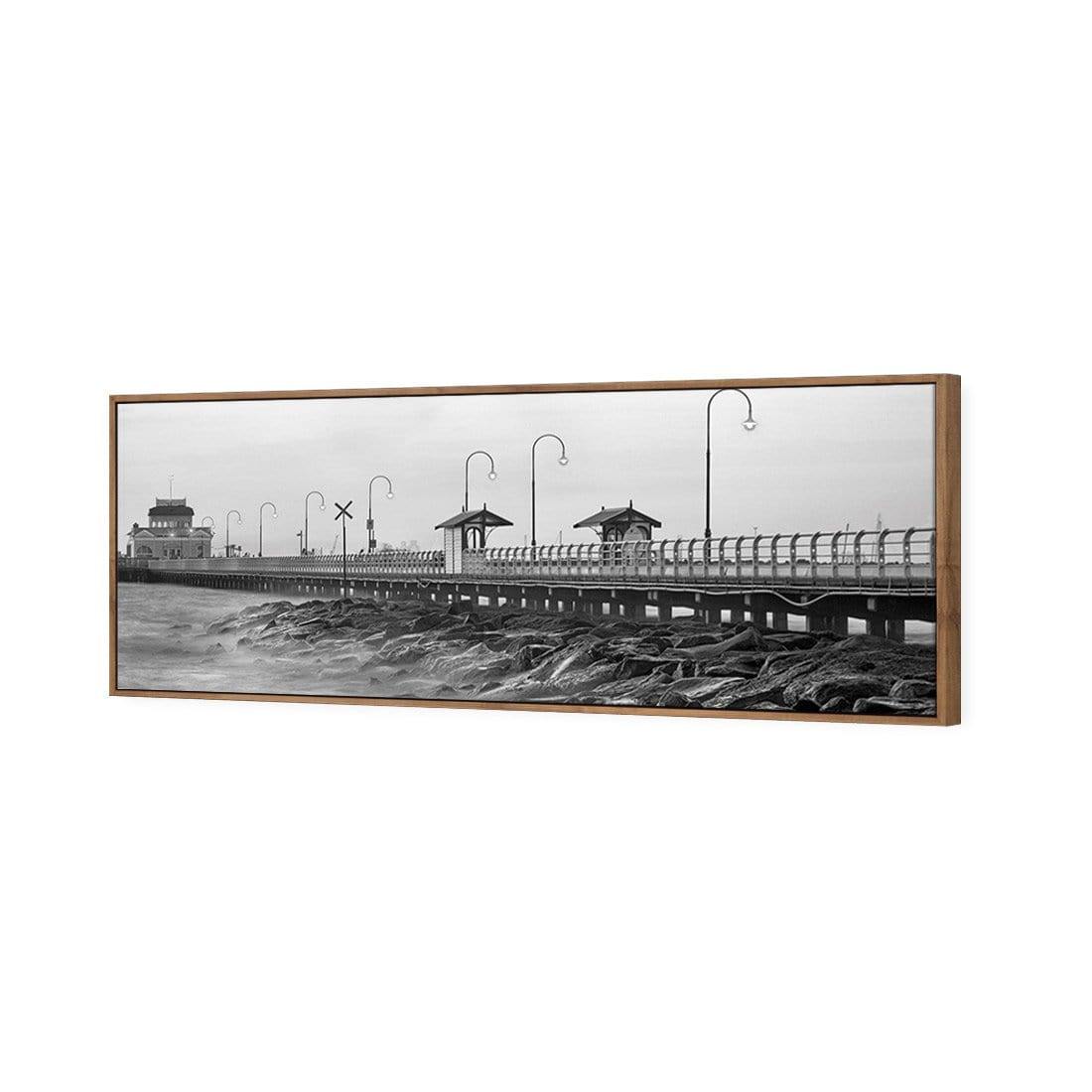 St Kilda Pier Sunset, Black and White (Long) - Wall Art Designs - 1238_BL_H WAD_CP - MPY - 260 - M - S - S_60x20_S - 1550 - NAT