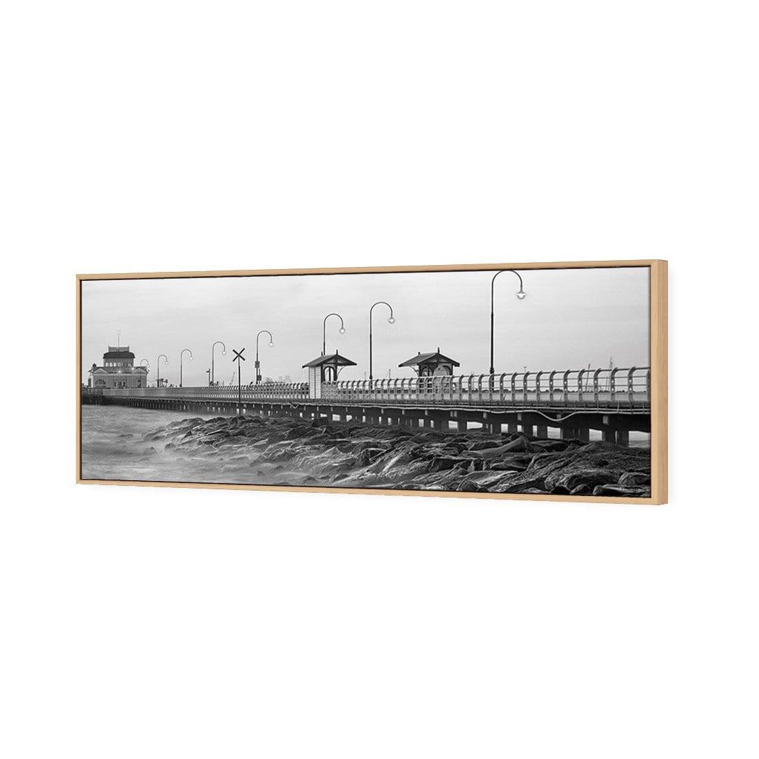 St Kilda Pier Sunset, Black and White (Long) - Wall Art Designs - 1238_BL_H WAD_CP - MPY - 260 - M - S - S_60x20_S - 1550 - OAK