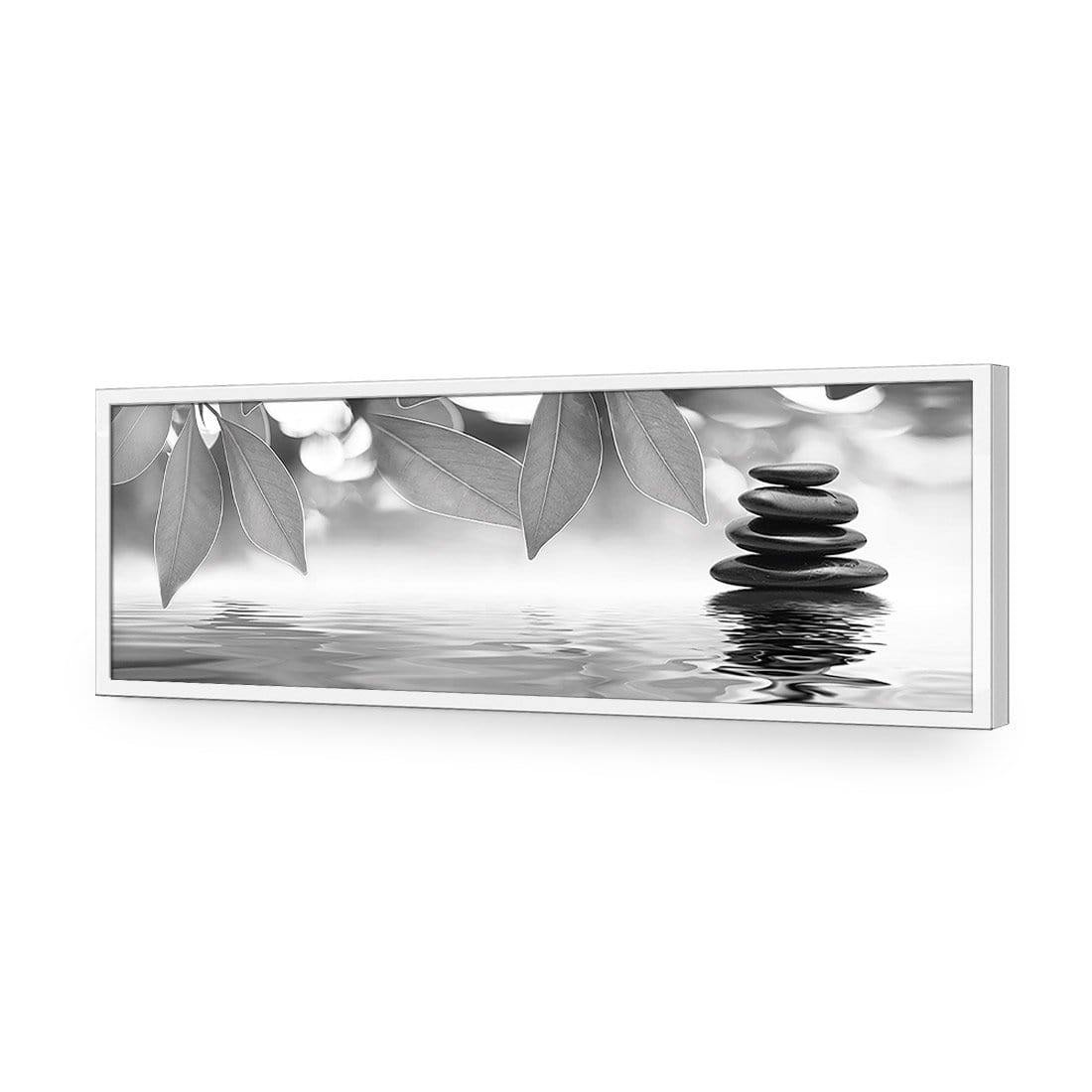 Stack of Stones Black and White (Long) - Wall Art Designs - 422_BL_H WAD_AP - 030 - EDG_90x30_S - 2538 - WHT