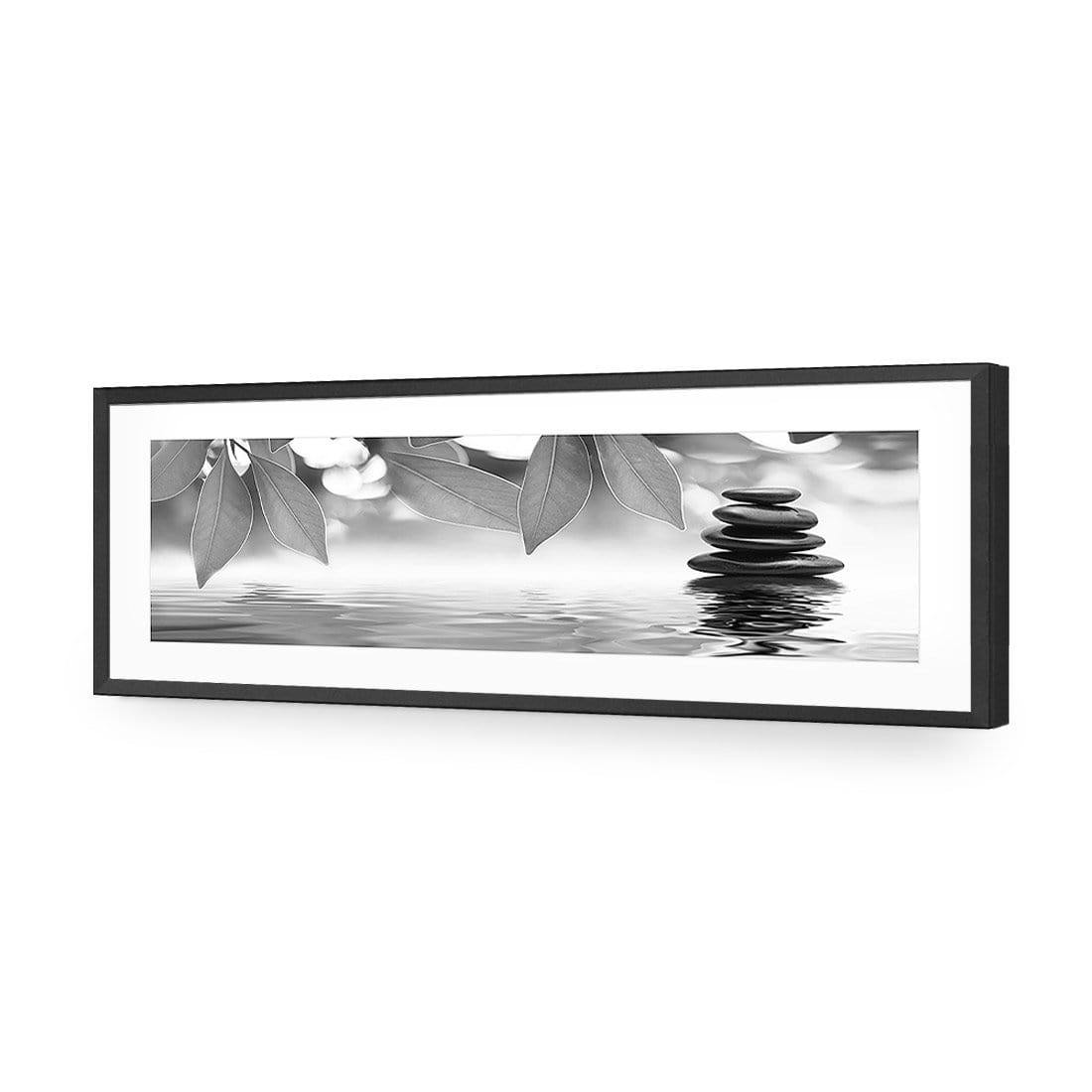 Stack of Stones Black and White (Long) - Wall Art Designs - 422_BL_H WAD_AP - 030 - MAT_90x30_S - 2538 - BLK