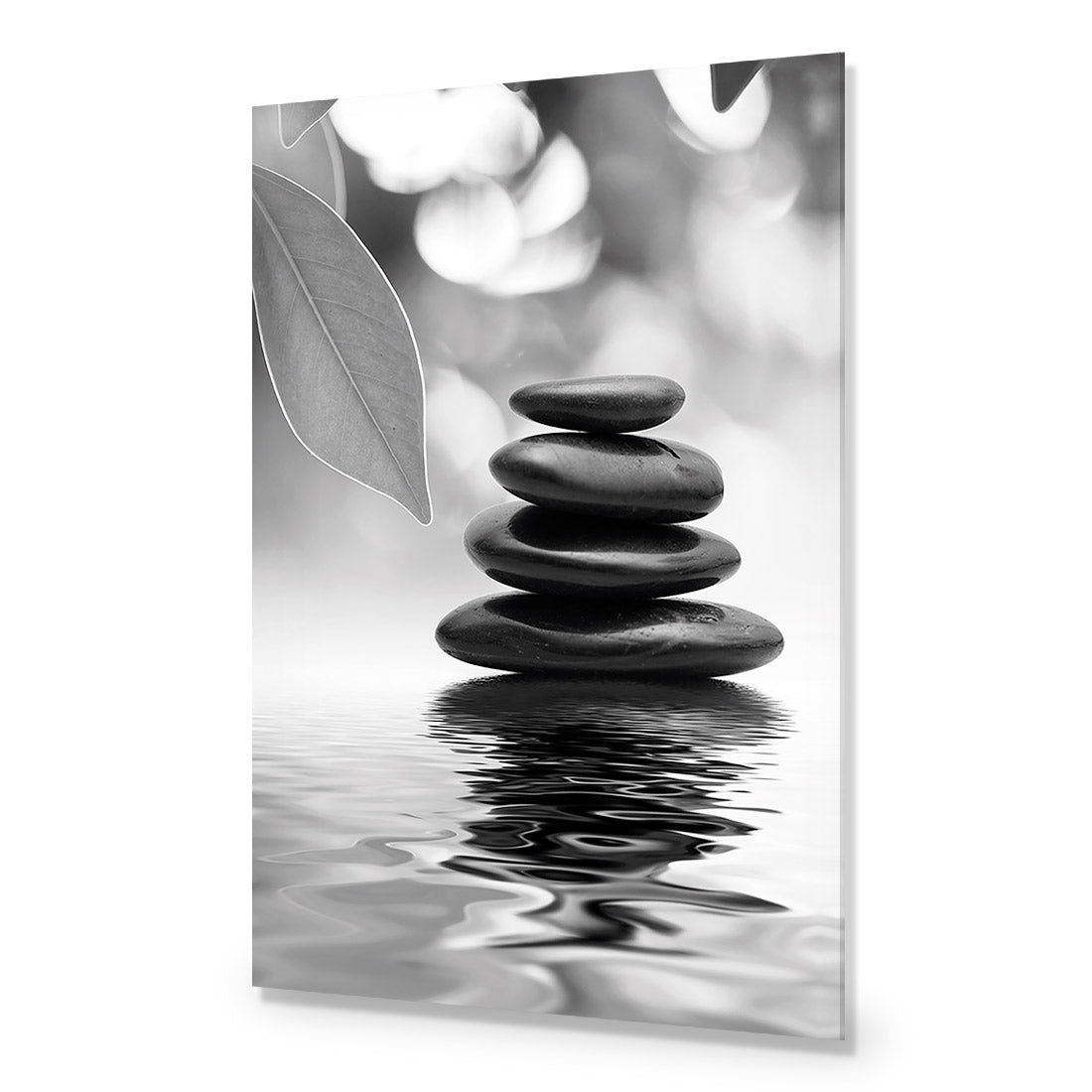 Stack of Stones, Black and White (Portrait) - Wall Art Designs - 422_BR_V WAD_AP - 030 - EDG_45x30_NONE