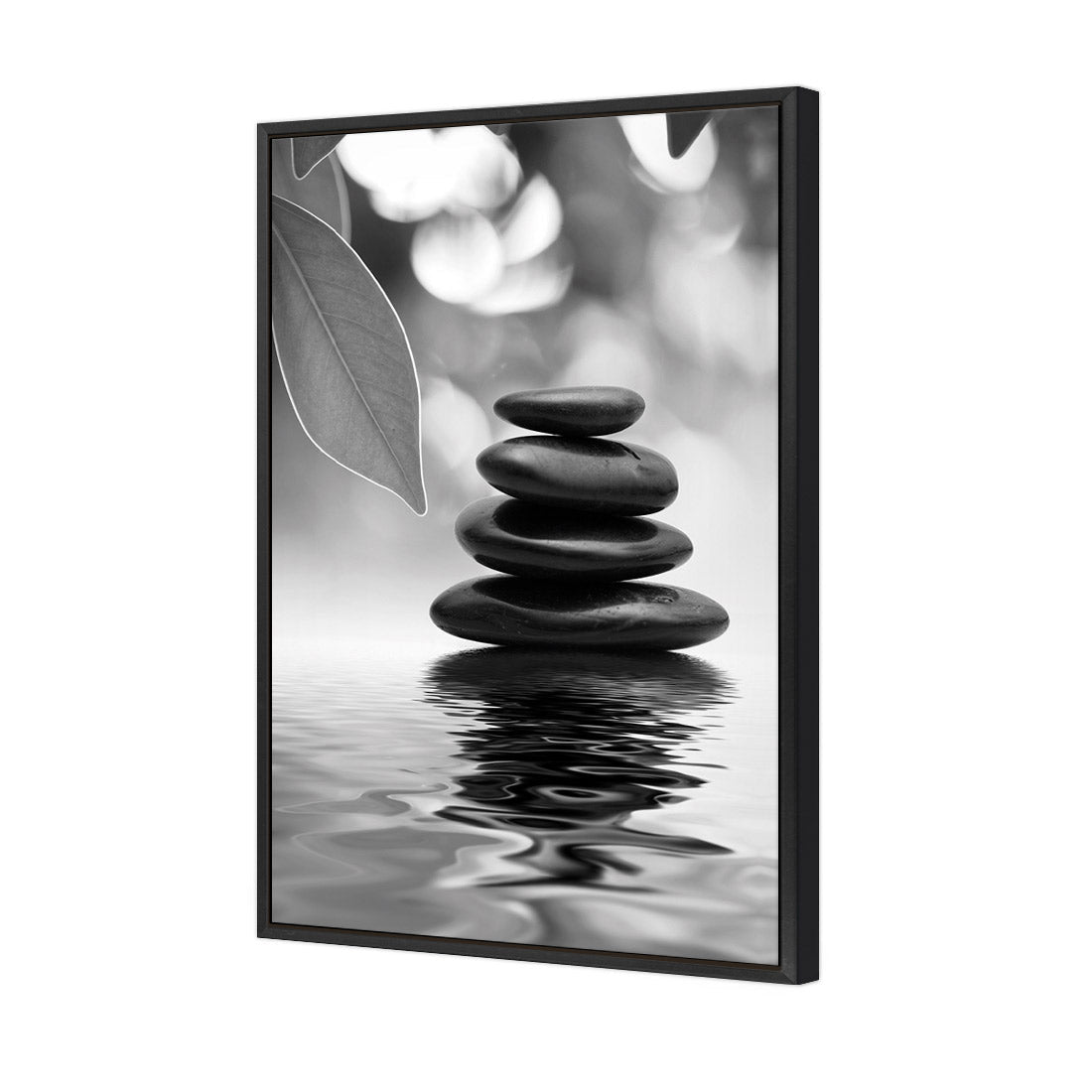 Stack of Stones, Black and White (Portrait) - Wall Art Designs - 422_BR_V WAD_CP - MPY - 260 - M - S - S_45x30_S - 1550 - BLK