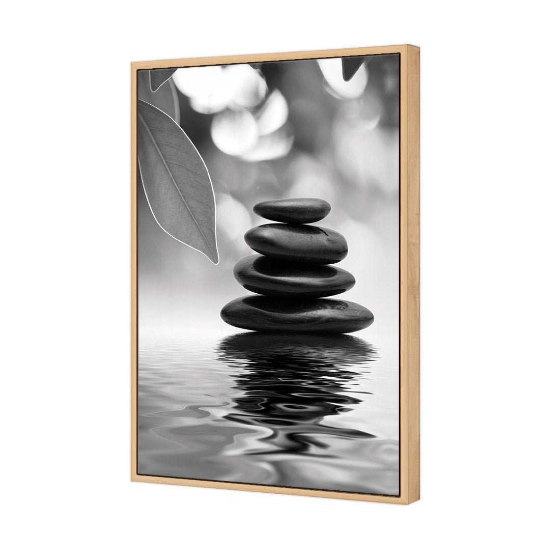 Stack of Stones, Black and White (Portrait) - Wall Art Designs - 422_BR_V WAD_CP - MPY - 260 - M - S - S_45x30_S - 1550 - OAK