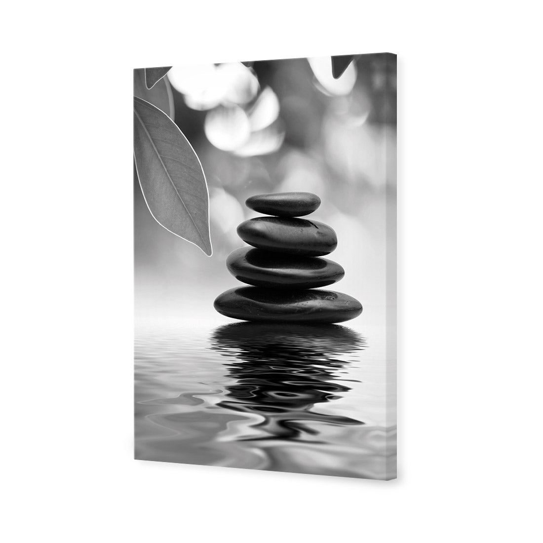 Stack of Stones, Black and White (Portrait) - Wall Art Designs - 422_BR_V WAD_CP - MPY - 260 - M - S - S_45x30_NONE