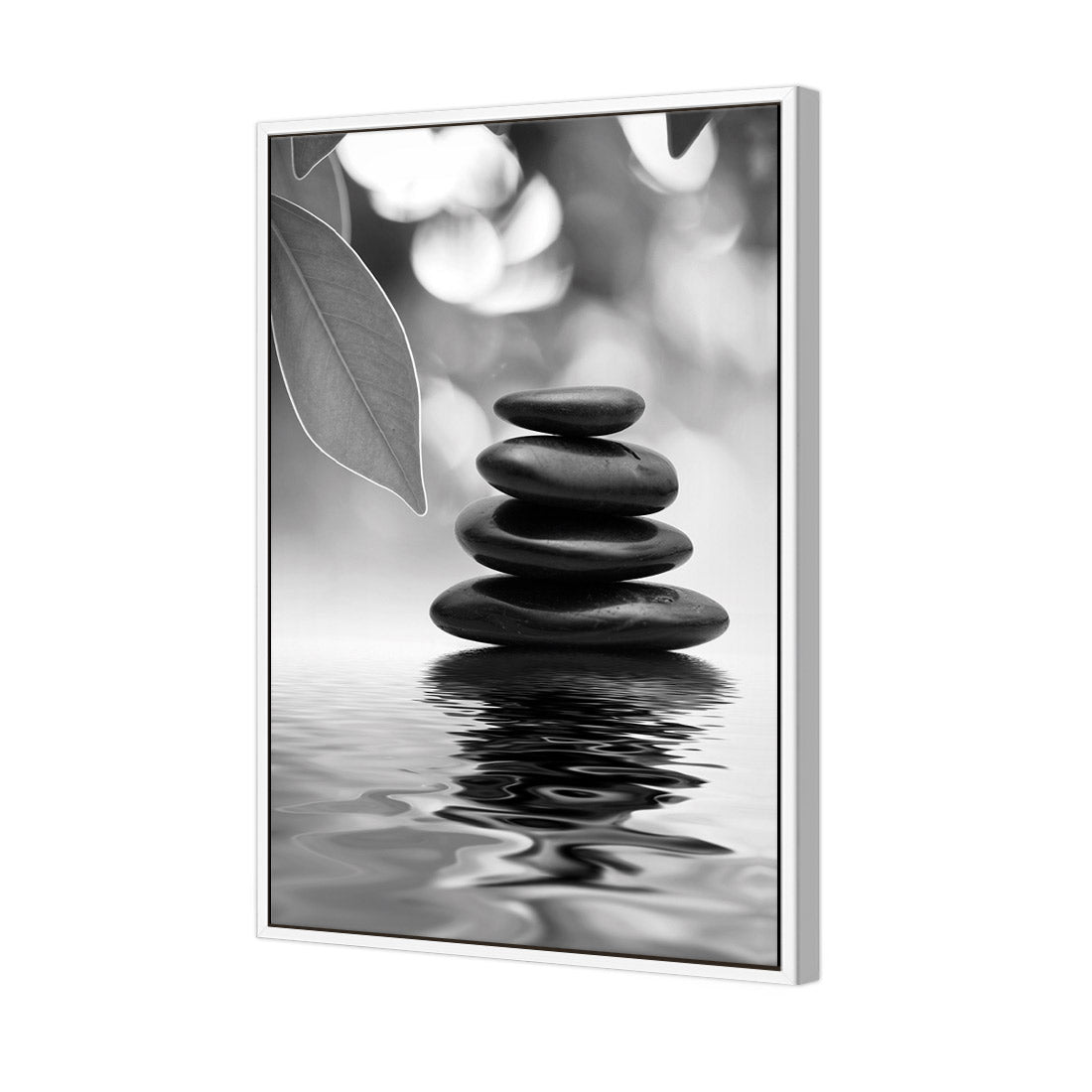 Stack of Stones, Black and White (Portrait) - Wall Art Designs - 422_BR_V WAD_CP - MPY - 260 - M - S - S_45x30_S - 1550 - WHT