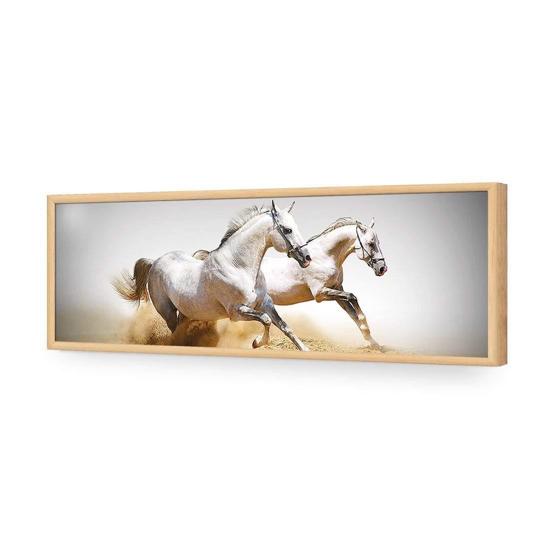 Stallions in the Dust (long) - Wall Art Designs - 461_AL_H WAD_AP - 030 - EDG_90x30_S - 2538 - OAK