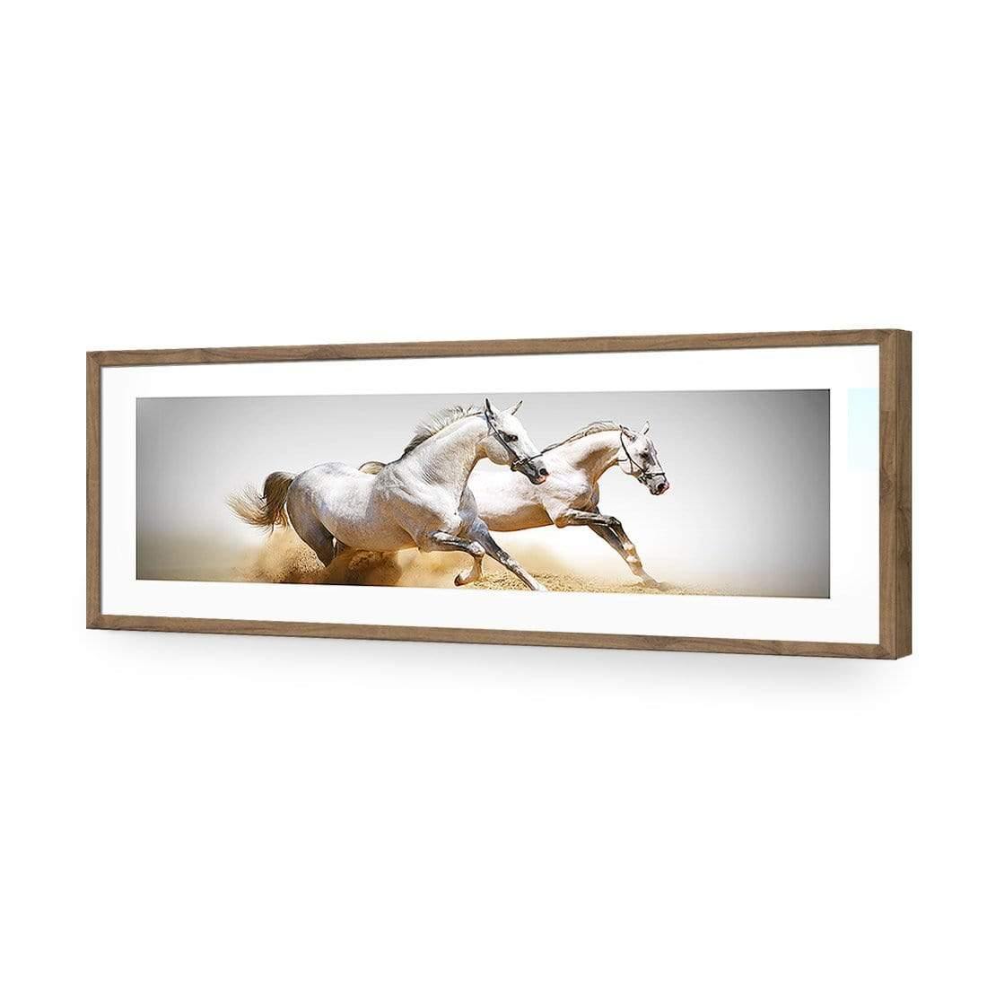 Stallions in the Dust (long) - Wall Art Designs - 461_AL_H WAD_AP - 030 - MAT_90x30_S - 2538 - NAT