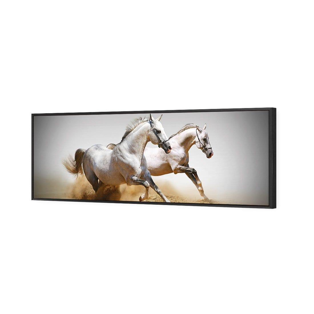 Stallions in the Dust (long) - Wall Art Designs - 461_AL_H WAD_CP - MPY - 260 - M - S - S_60x20_S - 1550 - BLK