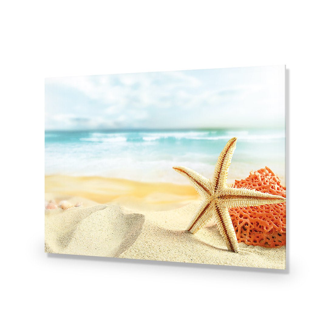 Starfish and Coral on Beach - Wall Art Designs - 1233_AR_H WAD_AP - 030 - EDG_45x30_NONE