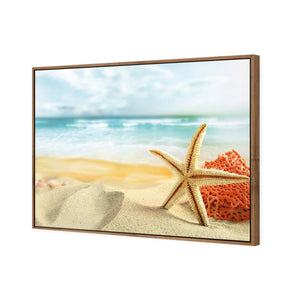 Starfish and Coral on Beach - Wall Art Designs - 1233_AR_H WAD_CP - MPY - 260 - M - S - S_45x30_S - 1550 - NAT