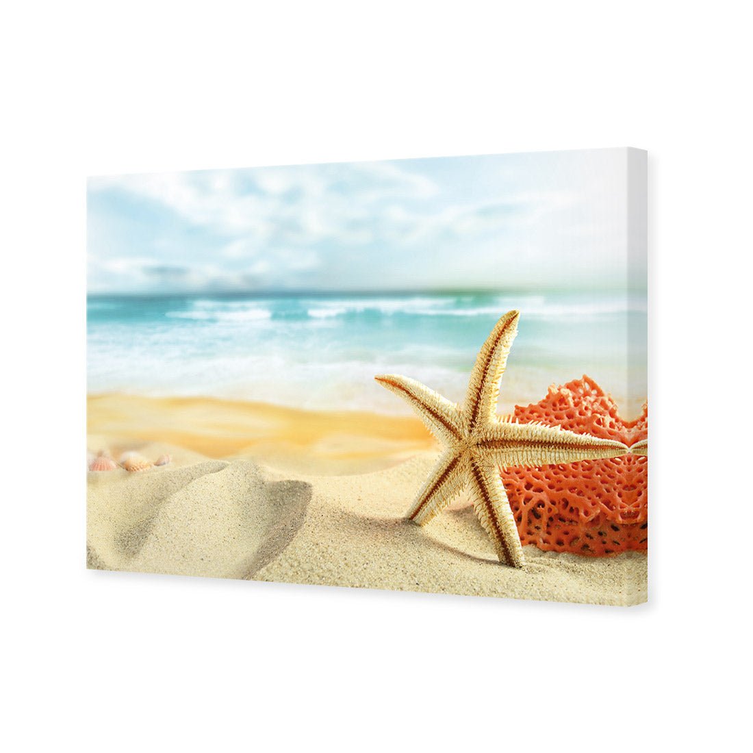 Starfish and Coral on Beach - Wall Art Designs - 1233_AR_H WAD_CP - MPY - 260 - M - S - S_45x30_NONE