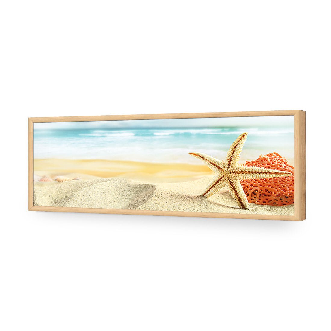 Starfish and Coral on Beach (Long) - Wall Art Designs - 1233_AL_H WAD_AP - 030 - EDG_90x30_S - 2538 - OAK