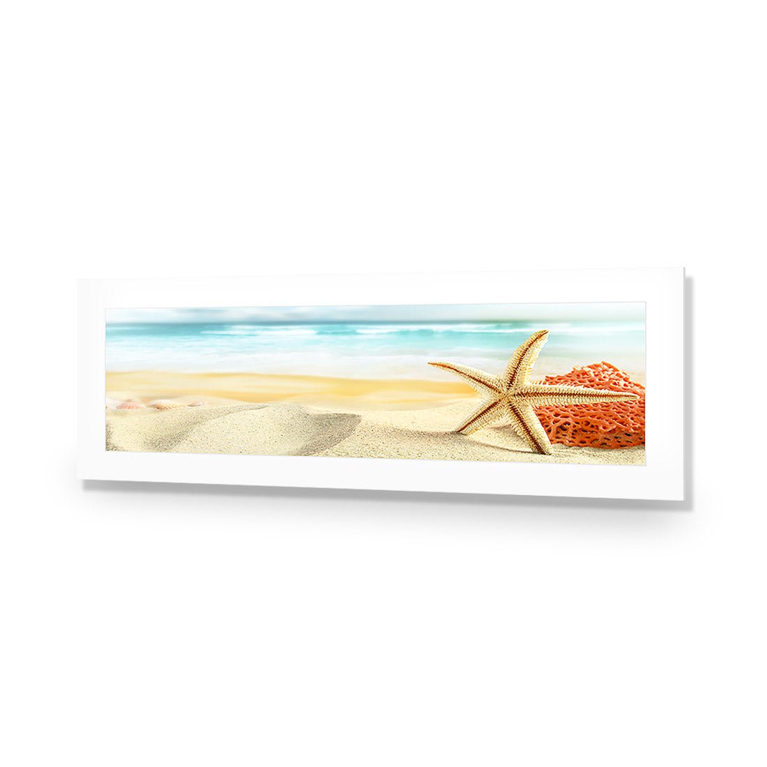 Starfish and Coral on Beach (Long) - Wall Art Designs - 1233_AL_H WAD_AP - 030 - MAT_90x30_NONE