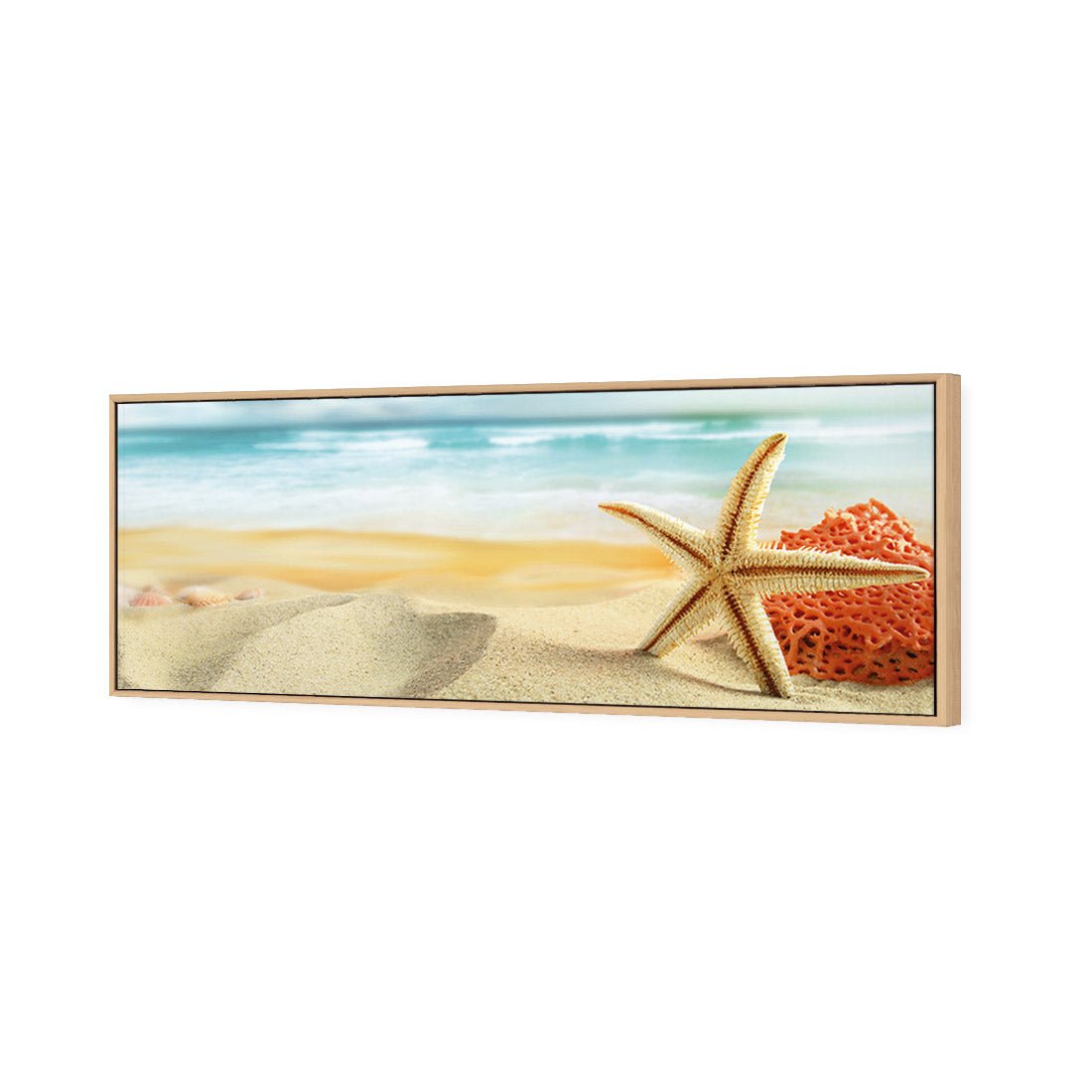 Starfish and Coral on Beach (Long) - Wall Art Designs - 1233_AL_H WAD_CP - MPY - 260 - M - S - S_60x20_S - 1550 - OAK