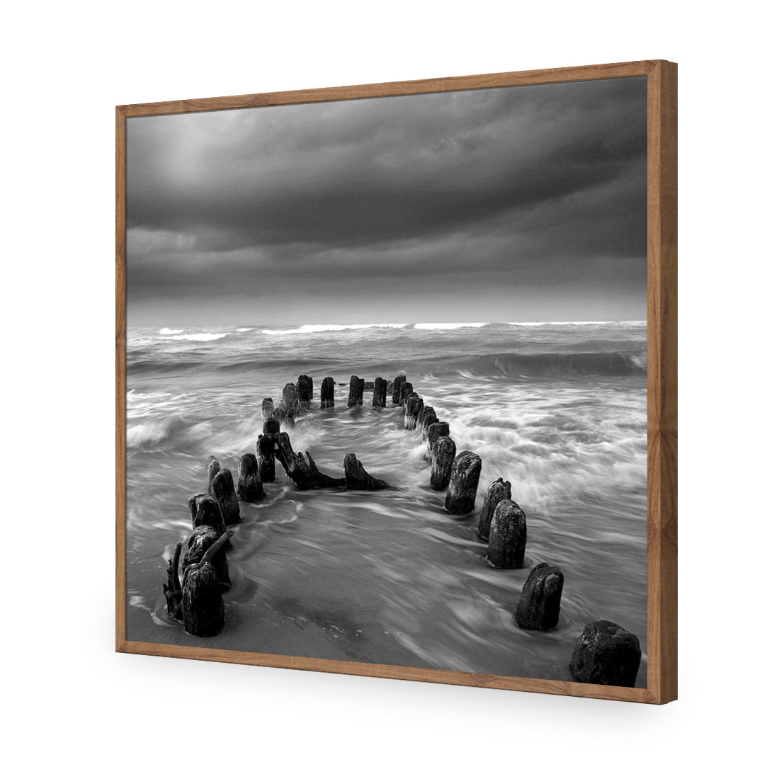 Stormy Mouth, Black and White (Square) - Wall Art Designs - 1256_BS_Q WAD_AP - 030 - EDG_37x37_S - 2538 - NAT