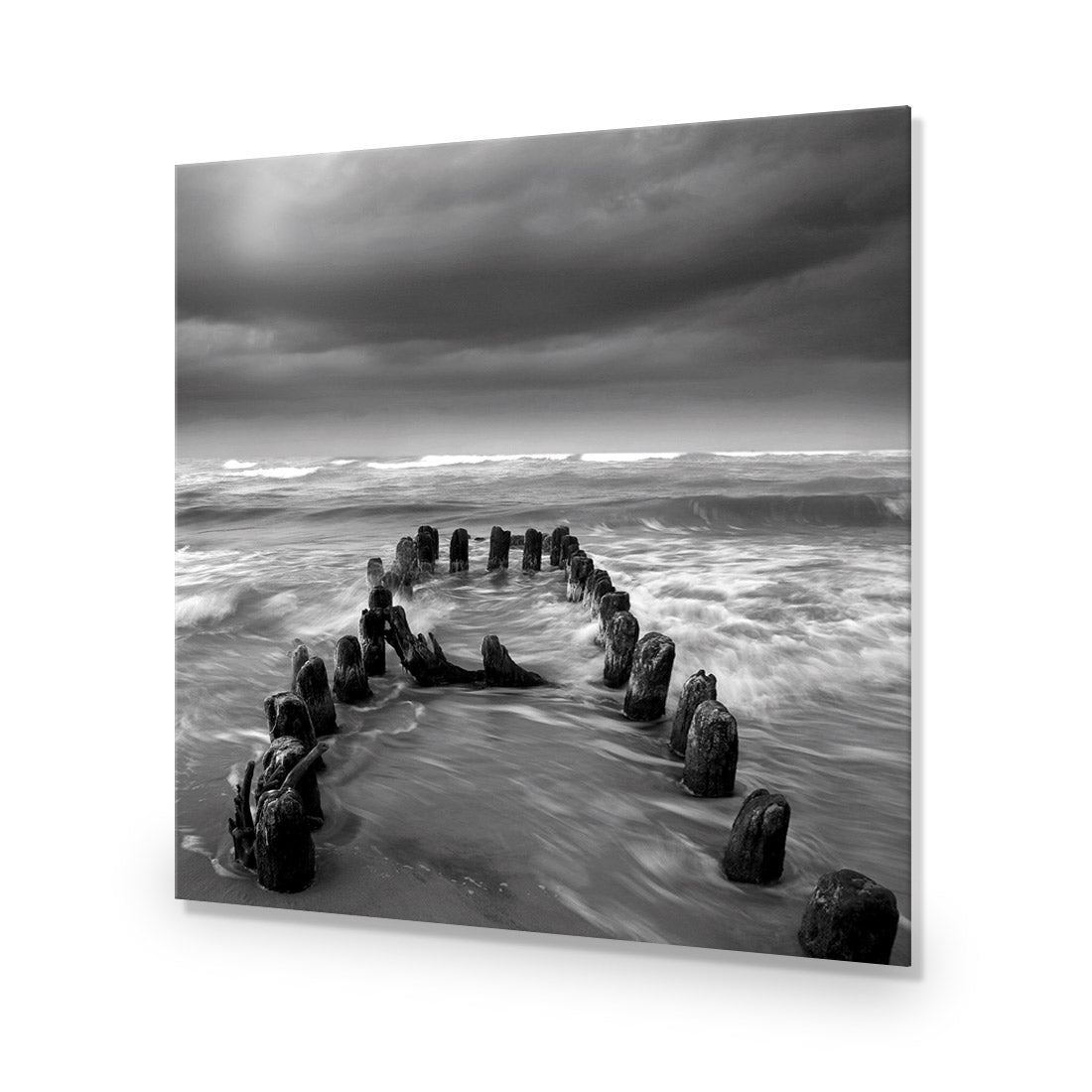 Stormy Mouth, Black and White (Square) - Wall Art Designs - 1256_BS_Q WAD_AP - 030 - EDG_37x37_NONE