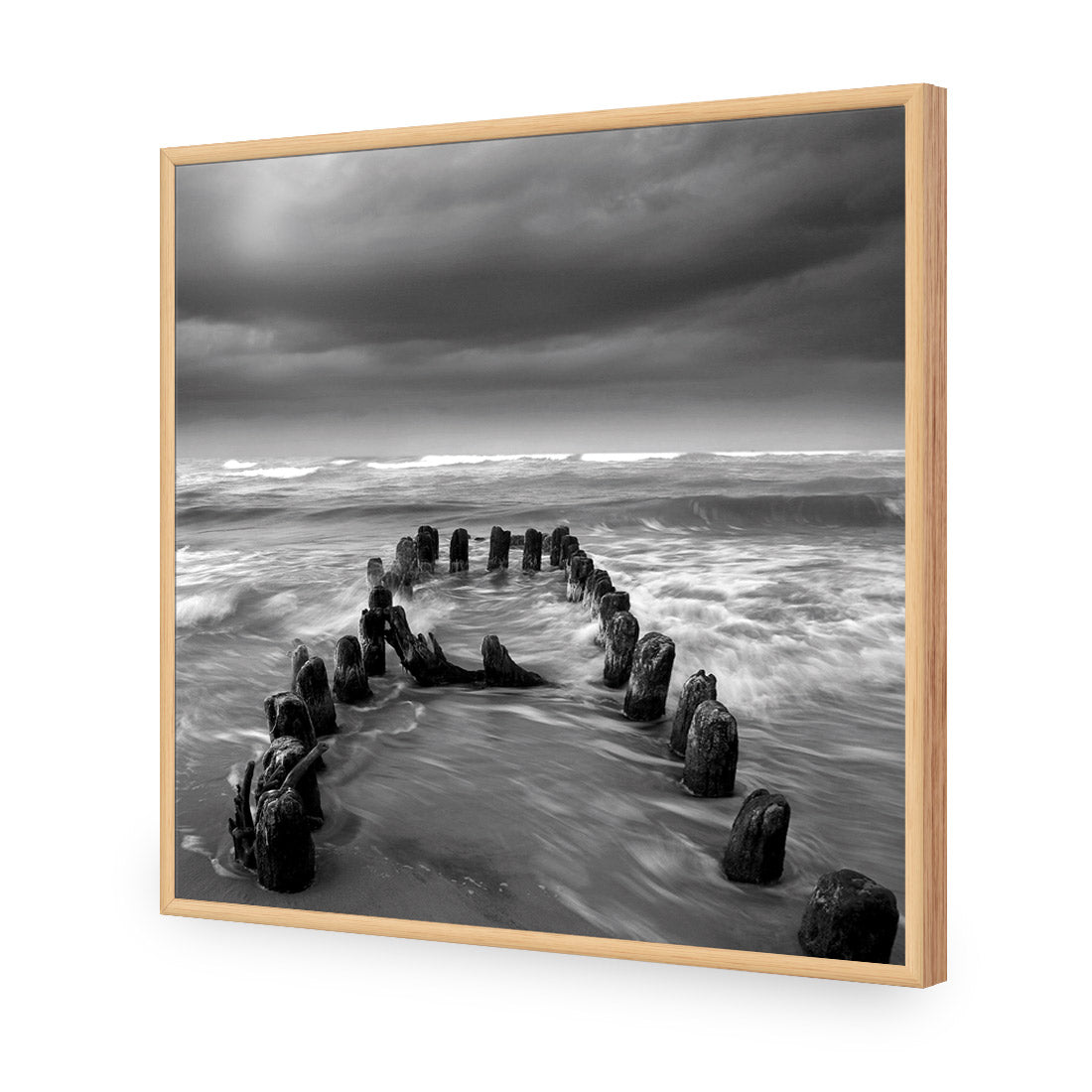 Stormy Mouth, Black and White (Square) - Wall Art Designs - 1256_BS_Q WAD_AP - 030 - EDG_37x37_S - 2538 - OAK