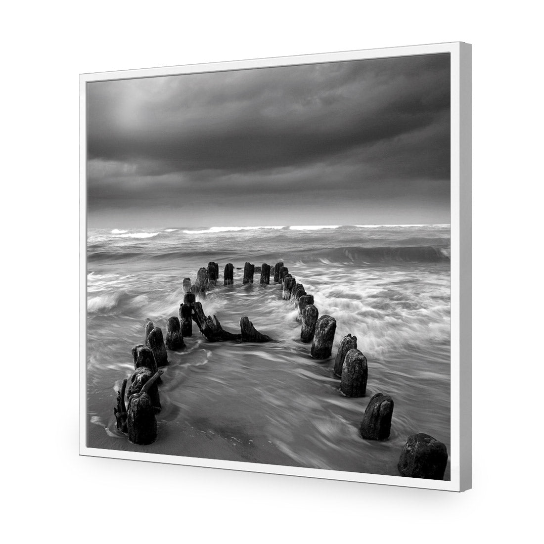 Stormy Mouth, Black and White (Square) - Wall Art Designs - 1256_BS_Q WAD_AP - 030 - EDG_37x37_S - 2538 - WHT