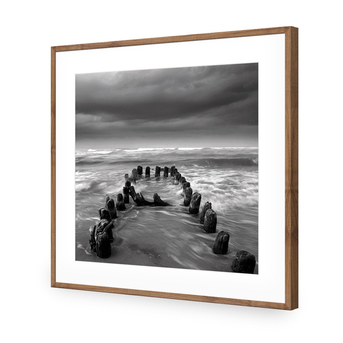 Stormy Mouth, Black and White (Square) - Wall Art Designs - 1256_BS_Q WAD_AP - 030 - MAT_37x37_S - 2538 - NAT