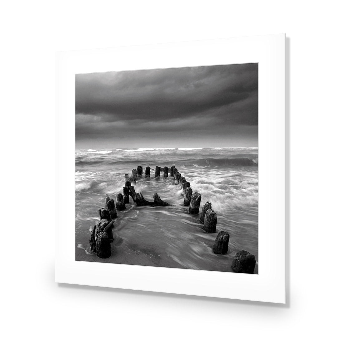 Stormy Mouth, Black and White (Square) - Wall Art Designs - 1256_BS_Q WAD_AP - 030 - MAT_37x37_NONE