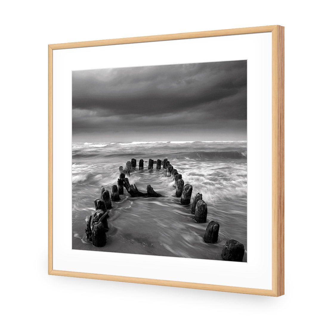 Stormy Mouth, Black and White (Square) - Wall Art Designs - 1256_BS_Q WAD_AP - 030 - MAT_37x37_S - 2538 - OAK