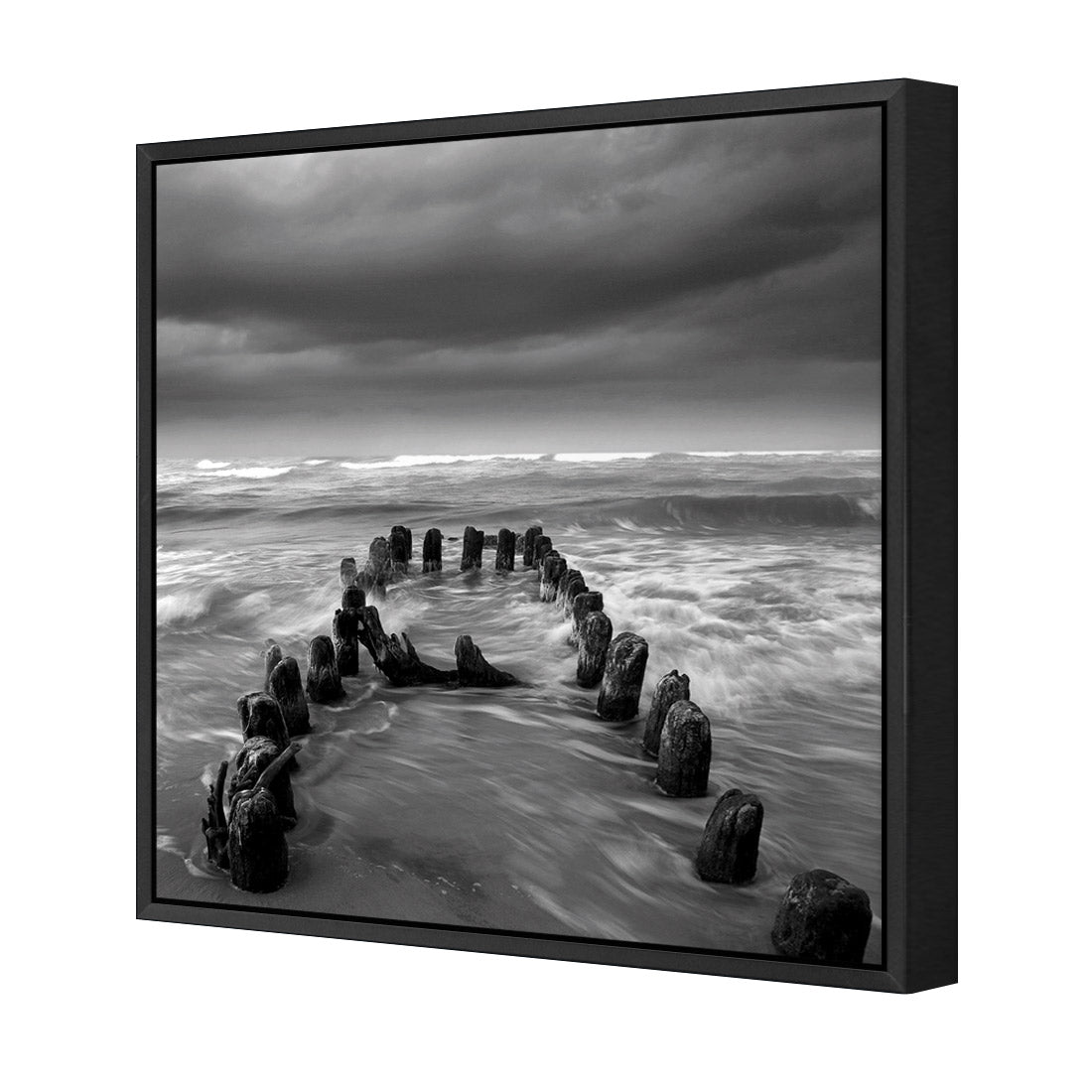 Stormy Mouth, Black and White (Square) - Wall Art Designs - 1256_BS_Q WAD_CP - MPY - 260 - M - S - S_37x37_S - 1550 - BLK