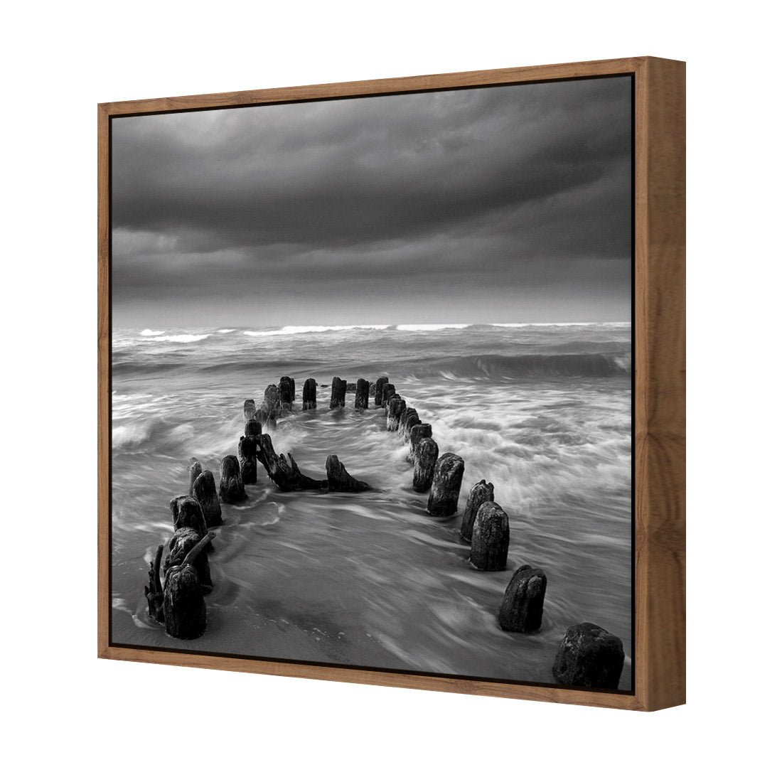 Stormy Mouth, Black and White (Square) - Wall Art Designs - 1256_BS_Q WAD_CP - MPY - 260 - M - S - S_37x37_S - 1550 - NAT