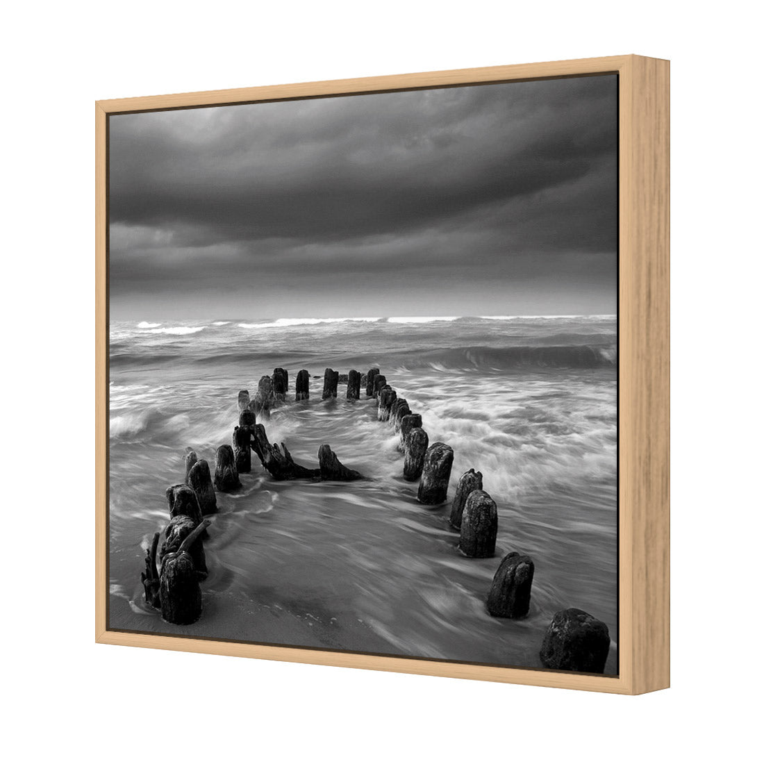 Stormy Mouth, Black and White (Square) - Wall Art Designs - 1256_BS_Q WAD_CP - MPY - 260 - M - S - S_37x37_S - 1550 - OAK