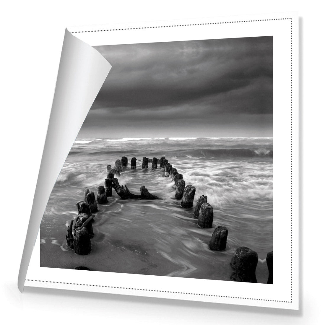 Stormy Mouth, Black and White (Square) - Wall Art Designs - 1256_BS_Q WAD_CP - MPY - 260 - M - R_37x37_NONE