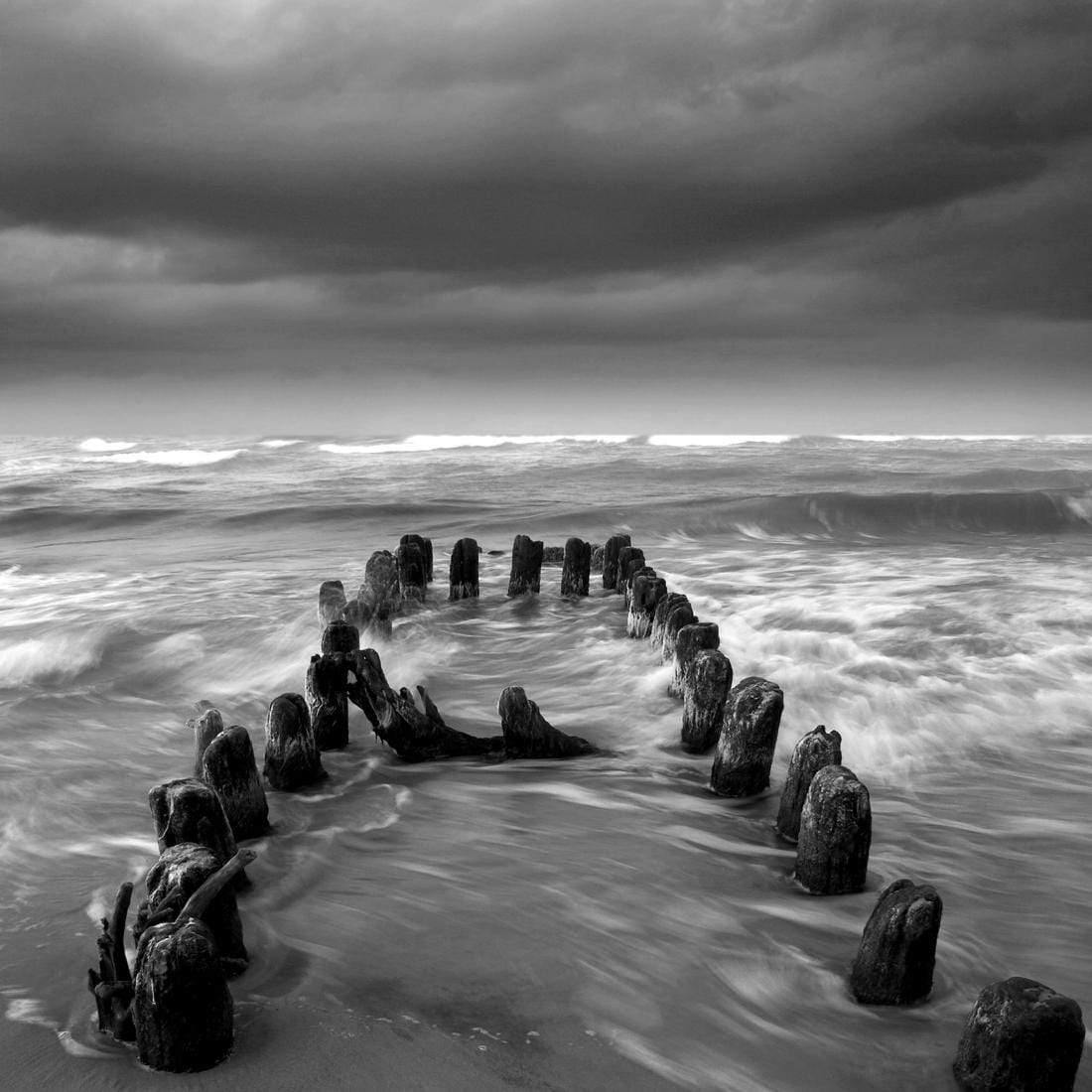 Stormy Mouth, Black and White (Square) - Wall Art Designs - 1256_BS_Q WAD_CP - MPY - 260 - M - S - S_37x37_NONE