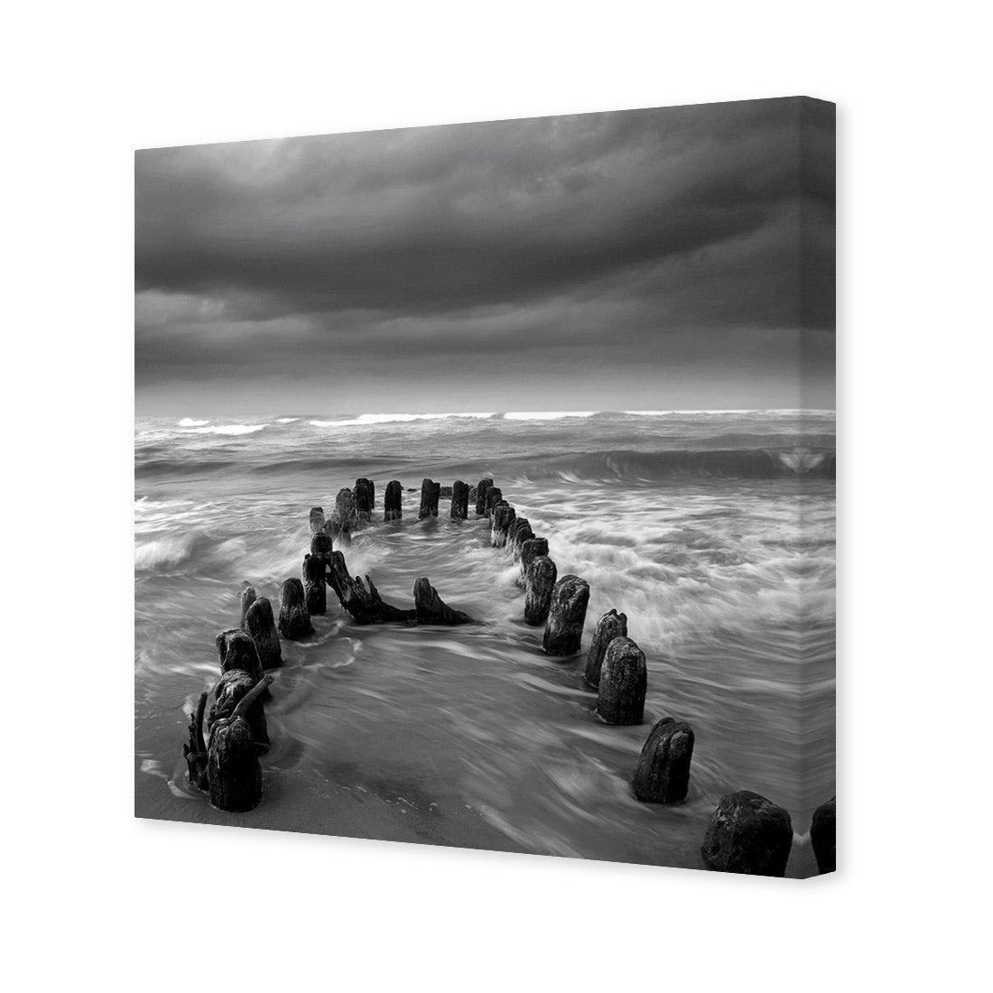 Stormy Mouth, Black and White (Square) - Wall Art Designs - 1256_BS_Q WAD_CP - MPY - 260 - M - S - S_37x37_NONE