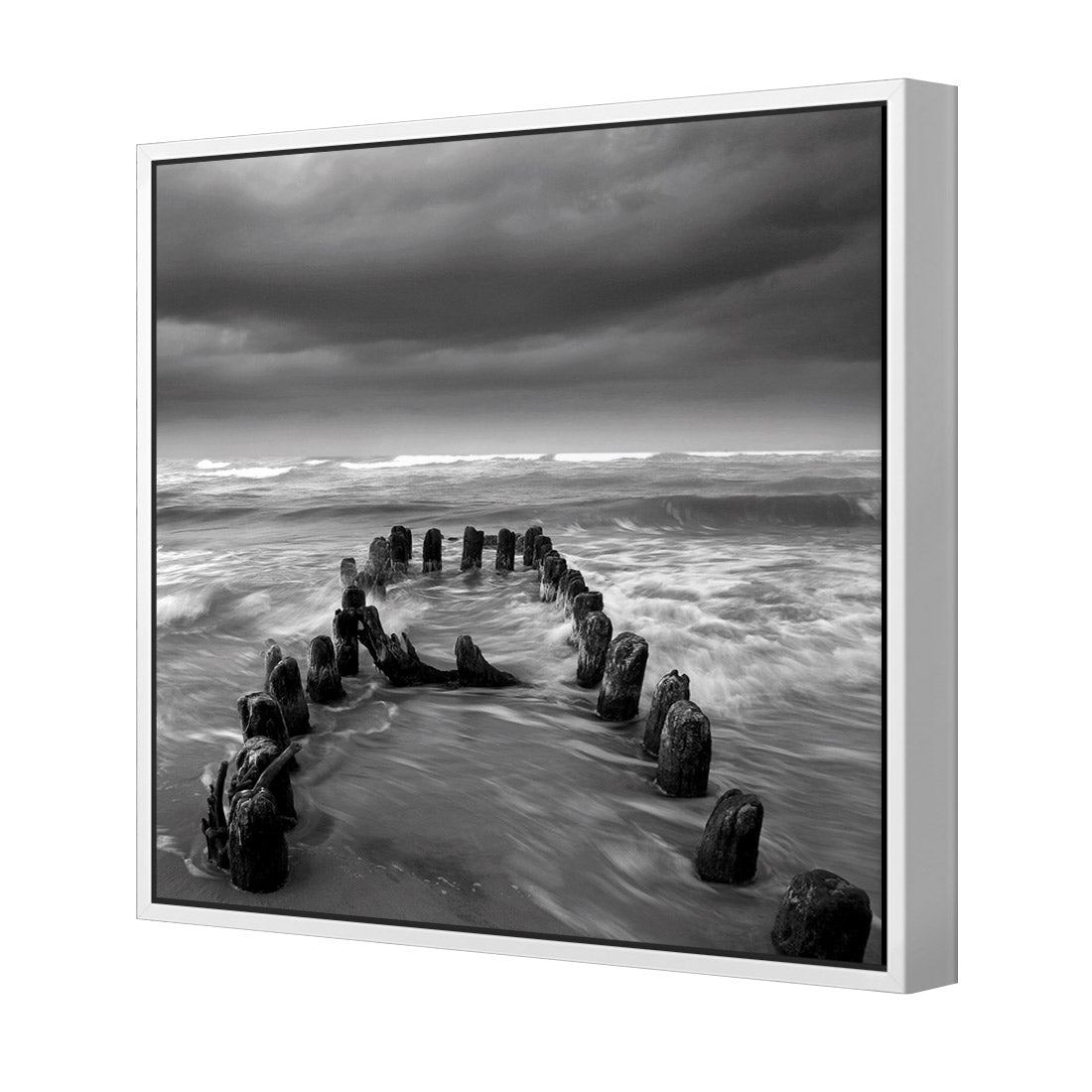 Stormy Mouth, Black and White (Square) - Wall Art Designs - 1256_BS_Q WAD_CP - MPY - 260 - M - S - S_37x37_S - 1550 - WHT