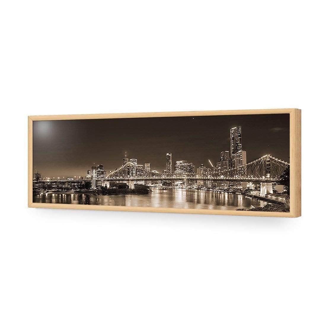 Story Bridge Alight Brisbane, Sepia (Long) - Wall Art Designs - 2866_CL_H WAD_AP - 030 - EDG_90x30_S - 2538 - OAK