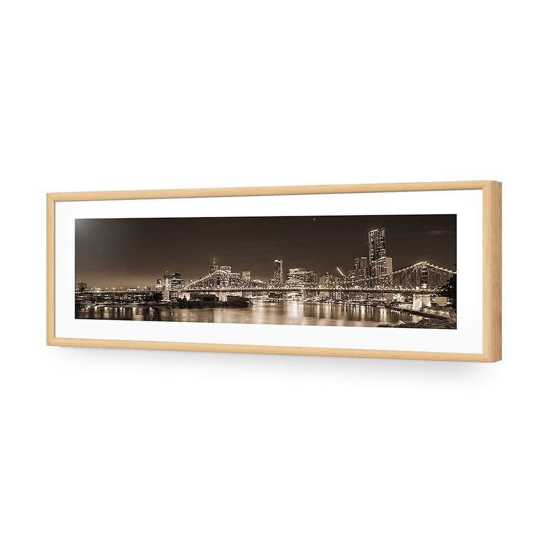 Story Bridge Alight Brisbane, Sepia (Long) - Wall Art Designs - 2866_CL_H WAD_AP - 030 - MAT_90x30_S - 2538 - OAK